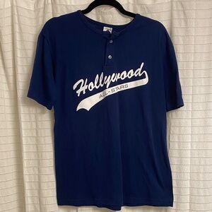 Augusta sportswear medium Hollywood Allstars blue shorts sleeve baseball